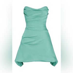 House of CB - Jasmine JADE DRAPED STRAPLESS CORSET DRESS